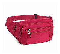 HJUGHPN Riñonera Hombres Mujeres Cintura Paquete Bolsa Fanny Pack Hip Bum Bum Bag Ajustable Correa al Aire Libre Entrenamiento Viaje Casual Running Senderismo Ciclismo Unisex(Red)