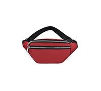 HJUGHPN Riñonera impermeable para mujer, riñonera cruzada de viaje para mujer, unisex, tela Oxford de gran capacidad, bolsillo para teléfono celular (rojo)