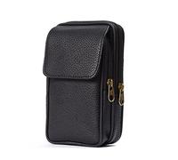 HJUGHPN Riñonera Moda en el teléfono multifunción Tarjeta de Monedas Moneda Bolsa de Viaje Unisex PU Bolsa de Cintura al Aire Libre de Cuero Resistente al Desgaste(Talla nica)
