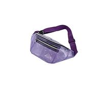 HJUGHPN Riñonera Paquetes de Cintura, Bolsa de cinturón de Mujer Bolsa de Viaje Bolsa de Viaje Translúcida Net Fanny Pack A Impermeable Bolsa de Cintura Bolsa de Cintura(Purple)