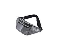 HJUGHPN Riñonera Paquetes de Cintura, Bolsa de cinturón de Mujer Bolsa de Viaje Bolsa de Viaje Translúcida Net Fanny Pack A Impermeable Bolsa de Cintura Bolsa de Cintura(Schwarz)