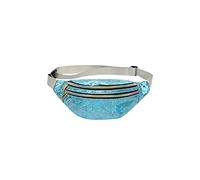 HJUGHPN Riñonera Paquetes de Cintura, Paquete de Cintura para Mujeres Fanny Packs Bag Shiny Hip Moda Bolsas Brillantes(Blue)