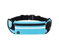 HJUGHPN Riñonera para correr, deportes, portátil, para gimnasio, agua, ciclismo, teléfono, impermeable, para correr, para mujer, color azul