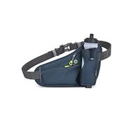 HJUGHPN Riñonera para correr, gimnasio, deportes, fitness, botella de agua, riñonera, para ciclismo, bolsillo para teléfono (azul marino)