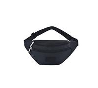 HJUGHPN Riñonera para deportes al aire libre, correr, bolsa de mensajero de gran capacidad para hombres y mujeres, cinturón de viaje deportivo con cremallera (Schwarz)