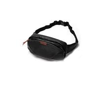 HJUGHPN Riñonera para hombre, casual, de piel sintética, color negro, estilo vintage, de mensajero, multifunción, suave, retro, para hombre