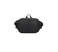 HJUGHPN Riñonera para hombre, casual, impermeable, riñonera para hombre, cinturón de hombro, bolsa de teléfono, bolsa para adolescentes, viajes, bolsa de pecho (Schwarz)