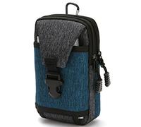 HJUGHPN Riñonera para hombre, tarjetero, casual, lona, retazos, viajes, impermeable, con cremallera, multifuncional, para hombre (azul)