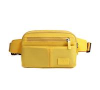 HJUGHPN Riñonera para mujer, bolsa de cintura para mujer, monedero casual para teléfono, bolsa de cinturón de nailon para viajes, motocicleta, riñonera (amarillo)