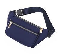 HJUGHPN Riñonera para mujer, con cremallera, bolsa cruzada para deportes al aire libre, bolsa de viaje casual, bolsa de cinturón con bolsillo, bolsa de dinero (azul)