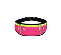 HJUGHPN Riñonera para mujer, deportiva, para correr, cruzada, cinturón, viaje, teléfono, bolsa de nailon (rosa)