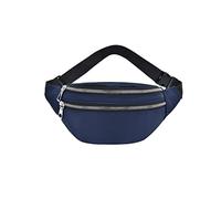 HJUGHPN Riñonera para mujer, impermeable, a la moda, bolsa de viaje cruzada para el pecho, bolsa de cinturón para hombre (azul oscuro)
