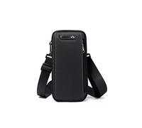 HJUGHPN Riñonera para teléfono móvil, pequeña bolsa de pecho para hombre, bolsa de hombro mensajero, bolsa de cintura impermeable, tela Oxford (Schwarz)