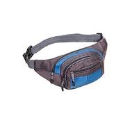 HJUGHPN Riñonera portátil de nailon para hombre, bolsas de cintura para deportes al aire libre, bolsas de cintura impermeables (azul)