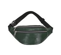 HJUGHPN Riñonera retro de piel sintética para mujer, riñonera de moda, con cinturón, bolsa de dinero, bolsa de viaje, bolsillo de hombro (verde)