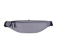 HJUGHPN Riñonera unisex impermeable para mujer y hombre, diseño de letras impresas, para deportes y correr (gris)