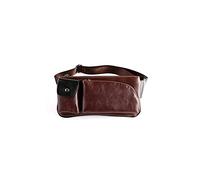 HJUGHPN Riñonera vintage para hombre, bolsa de cintura para hombre, casual, almohada, bolsa de mensajero, pequeña bolsa cruzada retro de piel sintética (café)