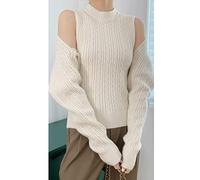 HJUGHPN Suéter para mujer, chaleco y suéter de manga larga, vintage, elegante, sexy, grueso, cálido, vintage, moderno, suave