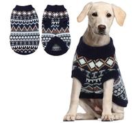 Hjumarayan Jersey para Perro Mediano - Precioso Jersey Navideño, Cálido y Boho para Perros Medianos (Azul Marino XL)