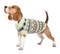 Hjumarayan Jersey para Perro Pequeño - Precioso Ropa Navideña Boho, Cálido para Chihuahua y Perros Pequeños (Beige M)