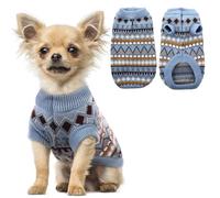 Hjumarayan Jersey para Perro Pequeño - Precioso Ropa Navideña Boho, Cálido para Chihuahua y Perros Pequeños (Azul XS)