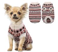 Hjumarayan Jersey para Perro Pequeño - Precioso Ropa Navideña Boho, Cálido para Chihuahua y Perros Pequeños (Rojo XS)