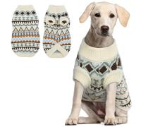 Hjumarayan Jersey Perro - Jersey Perro Mediano Precioso Jersey para Perros Jersey Navidad Perro, Jersey Cálido para Perro Ropa Boho Perro Mediano, Ropa para Perros Medianos (Beige XXL)