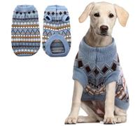 Hjumarayan Jersey Perro - Jersey Perro Mediano Precioso Jersey para Perros Jersey Navidad Perro, Jersey Cálido para Perro Ropa Boho Perro Mediano, Ropa para Perros Medianos (Azul XXL)