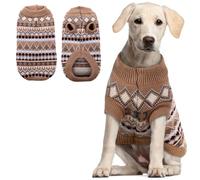 Hjumarayan Jersey Perro - Jersey Perro Mediano Precioso Jersey para Perros Jersey Navidad Perro, Jersey Cálido para Perro Ropa Boho Perro Mediano, Ropa para Perros Medianos (Café XL)