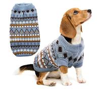 Hjumarayan Jersey Perro - Jersey Perro Mediano Precioso Jersey para Perros Jersey Navidad Perro, Jersey Cálido para Perro Ropa Boho Perro Mediano, Ropa para Perros Medianos (Azul L)