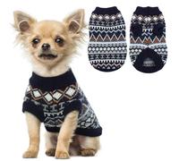 Hjumarayan Jersey Perro - Jersey Perro Pequeño Precioso Jersey para Perros Jersey Navidad Perro Ropa Boho Perro, Jersey Cálido para Perro Ropa Chihuahua, Ropa para Perros Pequeños (Azul Marino S)
