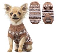 Hjumarayan Jersey Perro - Jersey Perro Pequeño Precioso Jersey para Perros Jersey Navidad Perro Ropa Boho Perro, Jersey Cálido para Perro Ropa Chihuahua, Ropa para Perros Pequeños (Café XS)