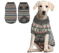Hjumarayan Jersey Perro Mediano Grande- Precioso Jersey Navidad Perro, Boho Suéter Elástico con Cuello Redondo para Galgo Labrador, Cálido Ropa Dog Sweater de Otoño Invierno (Gris XL)