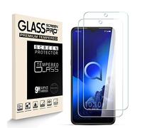 HJX Protector de Pantalla para Alcatel 3X 2019 [2-Pack], Vidrio Templado de 9H Dureza, 2.5D Alta Definicion Sin Burbujas, Alta Sensibilidad, Alcatel 3X 2019 Protector de Pantalla