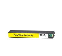 HJXcTRH Cartucho de Tinta Compatible 981 para HP981 981A para Impresora PageWide Enterprise Color 556xh 586dn 586f E58650dn E55650(1pcs- Yellow)