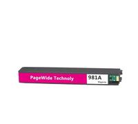HJXcTRH Cartucho de Tinta Compatible 981 para HP981 981A para Impresora PageWide Enterprise Color 556xh 586dn 586f E58650dn E55650(1pcs- Magenta)