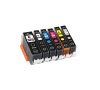 HJXcTRH Juego de Cartuchos de Tinta compatibles PGI 525 CLI 526 para IP4850 IP4950 IX6550 MG5150 MG5250 MG5350(1SET)