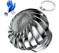 HJXGQJM Extractor De Humos, Sombrero De Chimenea, Chimenea Giratoria, Acero Inoxidable Salida De Aire, Cabezal Redondo De Ventilación, Sistema De Ventilación(11.8inch(300mm))
