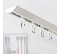 HJXGQJM Pista De Cortina De Techo De 3 Metros,Montaje En Pared Riel De Techo Deslizante ResistenteRiel De Cortina De Aluminio, Cortina De Rieles Separador De Habitaciones(White,5.3M (17.4FT))