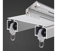 HJXGQJM Riel De Cortina De Aluminio, Pista De Cortina De Techo, Pista De Techo para Cortinas De Cortina Doblable, Barras De Cortina Doble, Carril Recto(B,3.5m/138in)