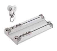 HJXGQJM Rieles De Cortinas para El Techo, Riel De Cortina De Aluminio,Riel De Cortina De Doble Carril，Pista De Cortina De Techo Separador De Habitaciones Recto，Raíl para Cortina De Ducha(B,1.5m/59in)