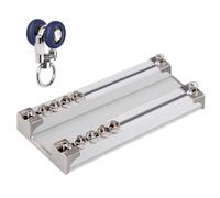 HJXGQJM Rieles De Cortinas para El Techo, Riel De Cortina De Aluminio,Riel De Cortina De Doble Carril，Pista De Cortina De Techo Separador De Habitaciones Recto，Raíl para Cortina De Ducha(C,1m/39in)