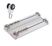 HJXGQJM Rieles De Cortinas para El Techo, Riel De Cortina De Aluminio,Riel De Cortina De Doble Carril，Pista De Cortina De Techo Separador De Habitaciones Recto，Raíl para Cortina De Ducha(A,3m/118in)