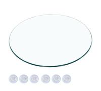 HJXGQJM Tapa De Cristal para Mesa Redonda En Varias Medidas, Transparente Material De Vidrio, Cristal Redondo Tablero De Mesa, Cristal Redondo，Diámetro 35cm ~ 100cm(60CM(24INCH))