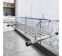 HJXGQJM Tendedero Colgante Balcón Barandilla De Acero Inoxidable, Tendedero para Radiador, Colgante, Tendedero Plegable,Tendederos para Balcón/Radiador/Pared, Tendedero Extensible(68-120cm)