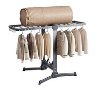 HJXGQJM Tendedero De Ropa Plegable, Secaderos De Aluminio, Altura Regulable De Las Alas,Soporte De Secado Que Ahorra Espacio, Ropa Y Zapatos,Diseño A Prueba De Viento Tendederos(180cm)