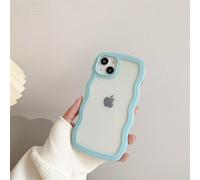HJXXWL Funda Transparente con Ondas rizadas para iPhone 16, 11, 12, 13, 14, 15 Pro MAX, 8 Plus, X, XR, XS, a Prueba de Golpes