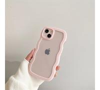 HJXXWL Funda Transparente con Ondas rizadas para iPhone 16, 11, 12, 13, 14, 15 Pro MAX, 8 Plus, X, XR, XS, a Prueba de Golpes