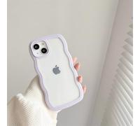 HJXXWL Funda Transparente con Ondas rizadas para iPhone 16, 11, 12, 13, 14, 15 Pro MAX, 8 Plus, X, XR, XS, a Prueba de Golpes