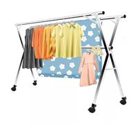 HJYBFA Tendedero Plegable 240 cm, de Acero Inoxidable, retráctil para Interior y Exterior.